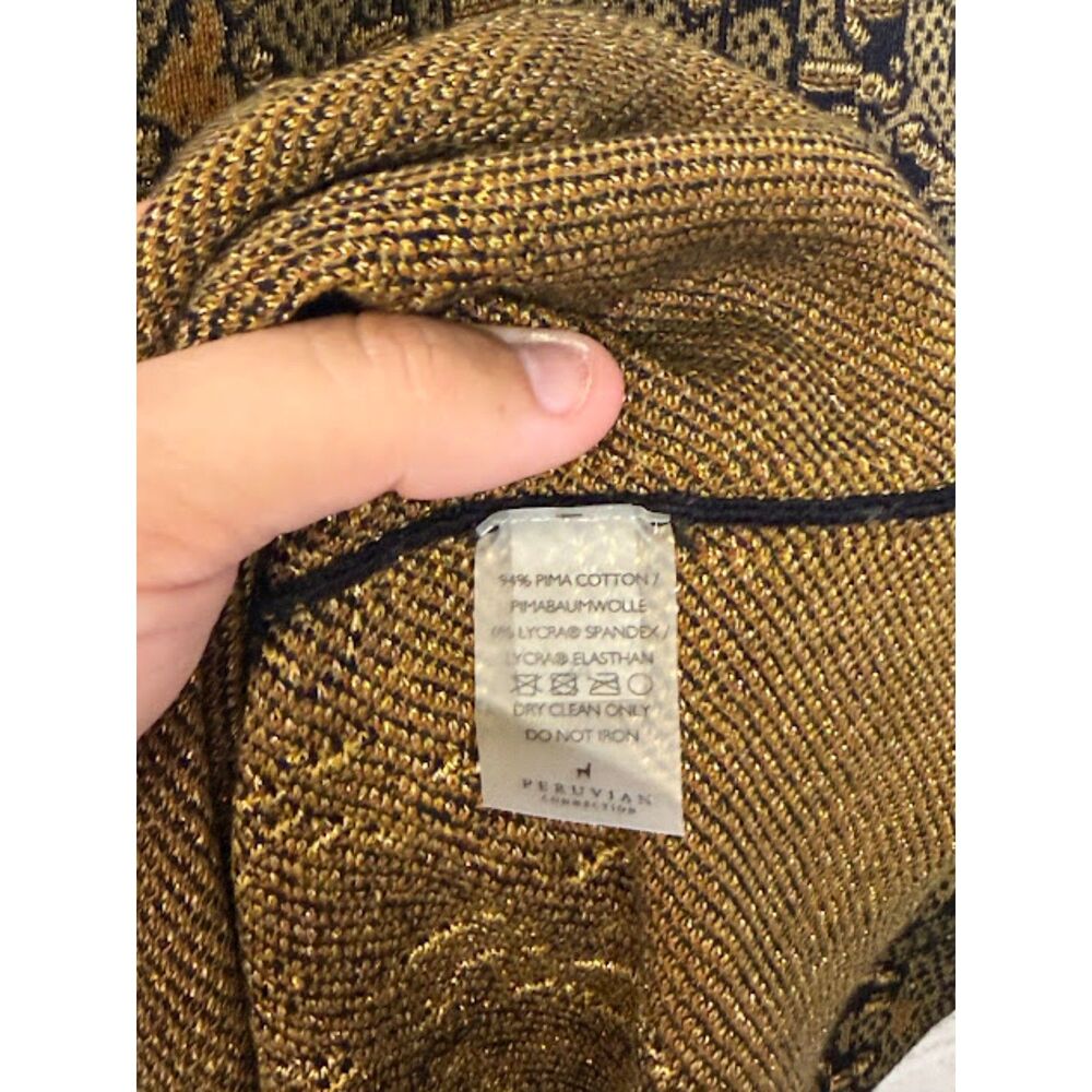 Peruvian Connection Barocco Dress Knit Sweater Holiday Fall Family Photos Boho L - Picture 5 of 5